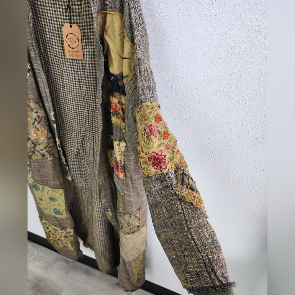 A Rare Bird NWT Flyaway Duster Patchwork One Size… - image 5